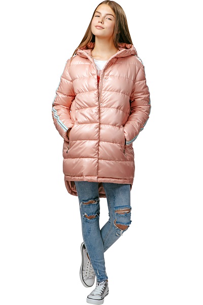 Куртка для девочки С-607. Название цвета «Розовая пудра» фото